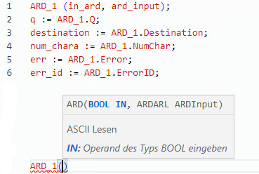 ARD (ASCII lesen)