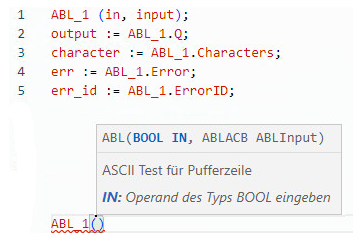 Beispiel f&uuml;r strukturierten ABL-Text