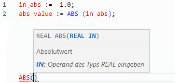 Beispiel f&uuml;r strukturierten ABS-Text