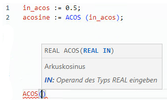 Beispiel f&uuml;r strukturierten ACOS-Text