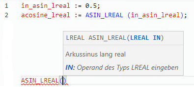 Beispiele für strukturierten ASIN_LREAL-Text