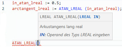 Beispiel f&uuml;r strukturierten ATAN_LREAL-Text