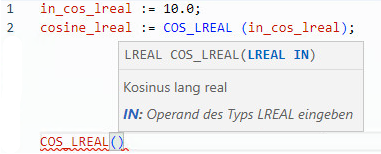 Beispiel für strukturierten COS_LREAL-Text