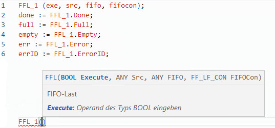 Beispiel für strukturierten FFL-Text