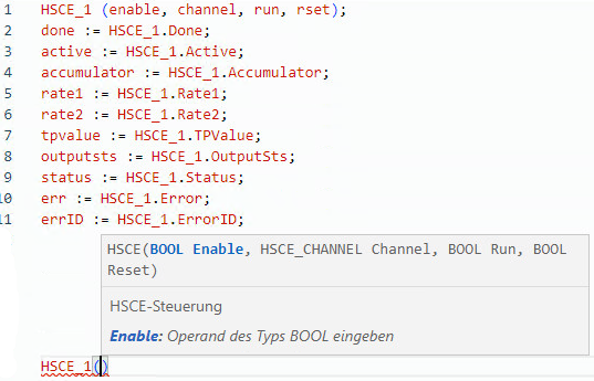 Beispiel f&uuml;r strukturierten HSCE-Text