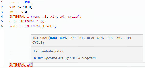 Beispiel für strukturierten INTEGRAL-Text