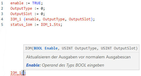 Beispiel für strukturierten IOM-Text