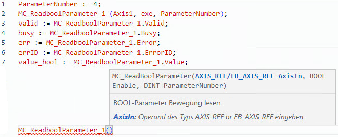 Beispiel f&uuml;r strukturierten MC_ReadBoolParameter-Text