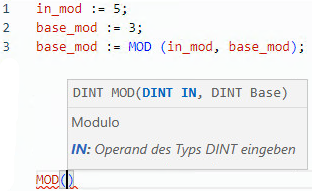 Beispiel f&uuml;r strukturierten MOD-Text
