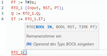 Beispiel für strukturierten RTO-Text