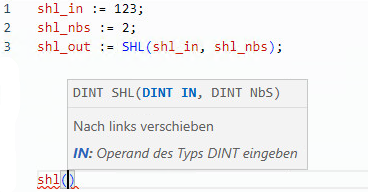 Beispiel für strukturierten SHL-Text