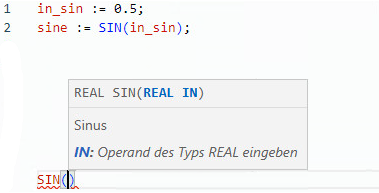 Beispiel f&uuml;r strukturierten SIN-Text