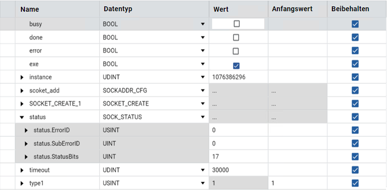 Ergebnisse – TCP-Client