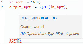 Beispiel für strukturierten SQRT-Text