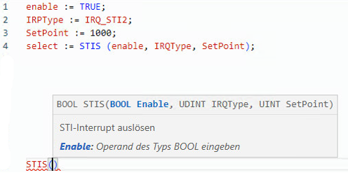 Beispiel für strukturierten STIS-Text