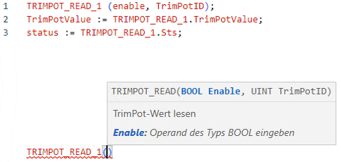 Beispiel f&uuml;r strukturierten TRIMPOT-Text
