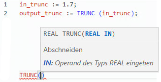 Beispiel f&uuml;r strukturierten TRUNC-Text