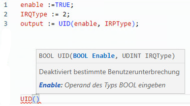 Beispiel für einen UID-Kontaktplan