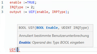 Beispiel für strukturierten UIF-Text