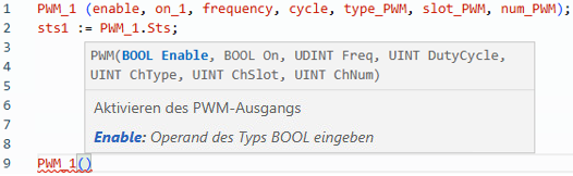 Beispiel für strukturierten PWM-Text