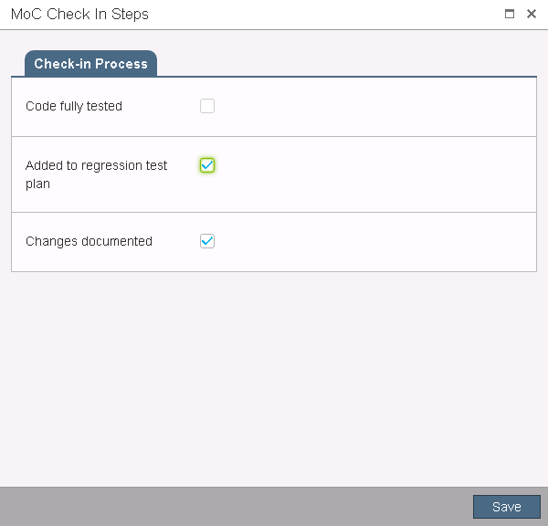 Steps of checklist