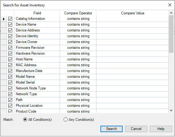 Search - Devices tab