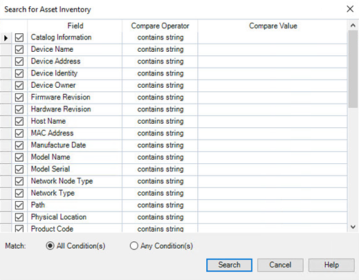 Search - Devices tab
