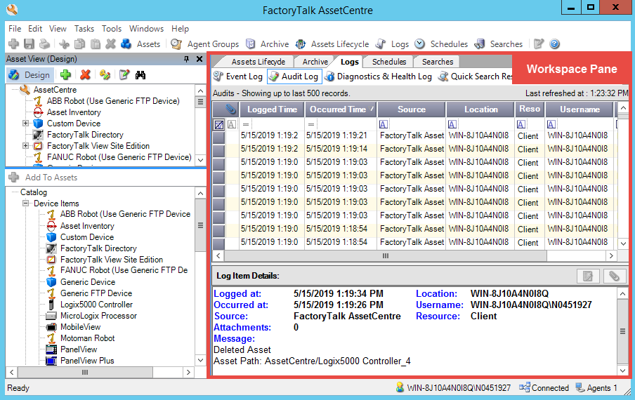 workspace pane