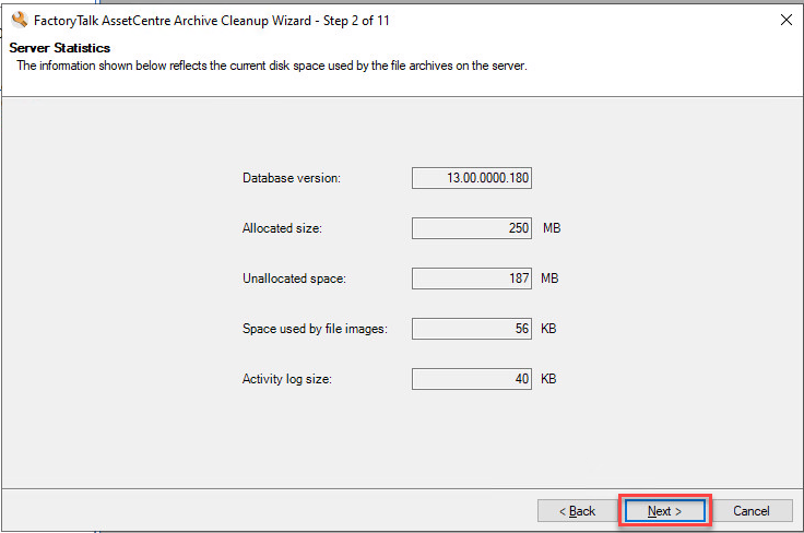 KB_FTAC Archive Cleanup Wizard Step2