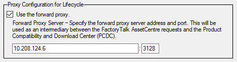Proxy configuration for lifecycle new