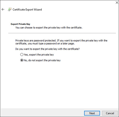 export certificate