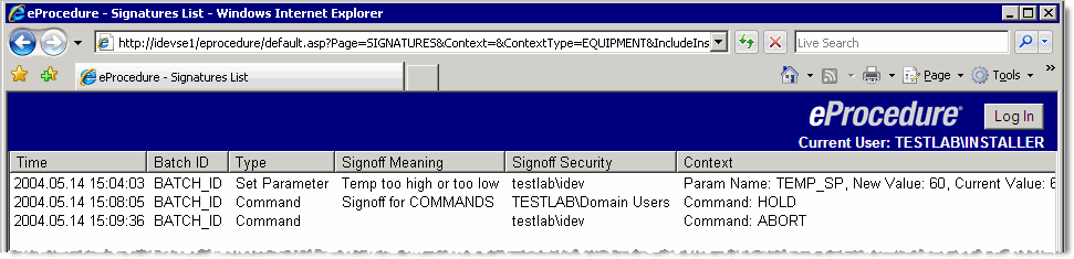 ePro_Signature_List_view