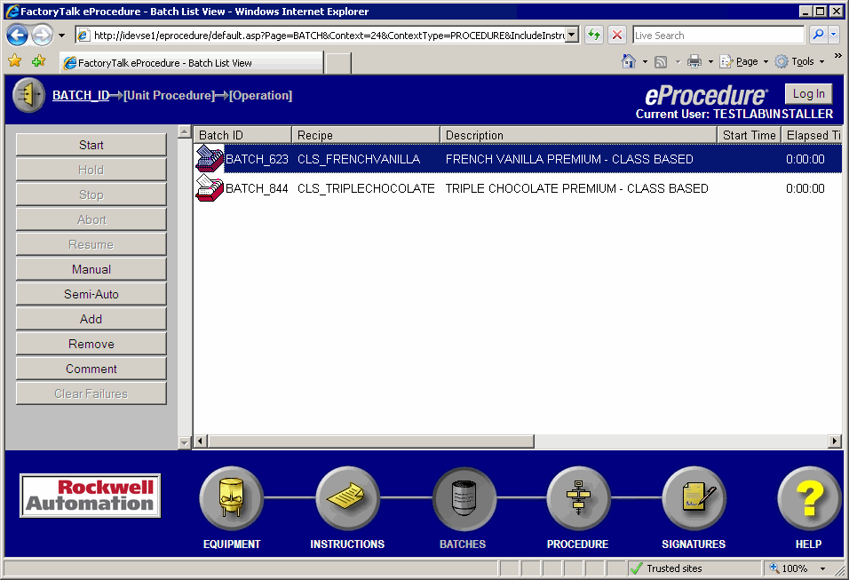 ePro_Client Interface BatchView