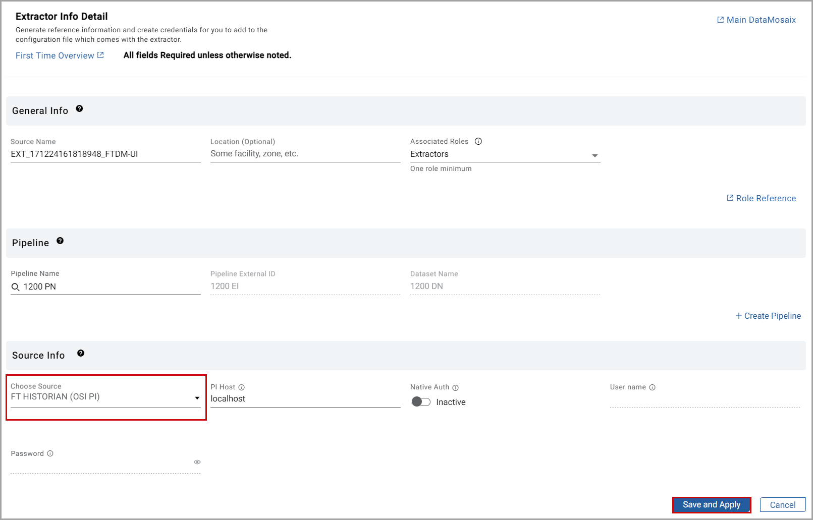Register an FT Historian (OSI PI) Extractor