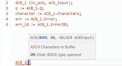 ACB structured text example