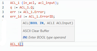 ACL structured text example