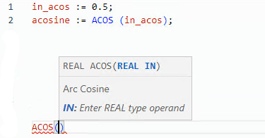 ACOS structured text example