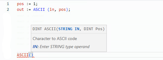 ASCII structured text example