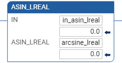 ASIN_LREAL ladder diagram examples