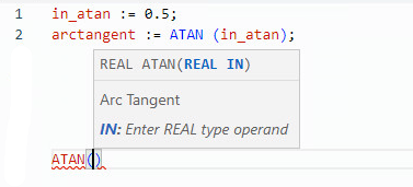 ATAN structured text example