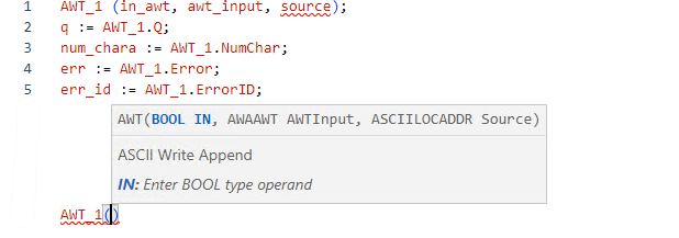 AWT structured text example