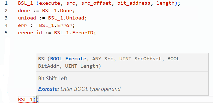 BSL structured text example