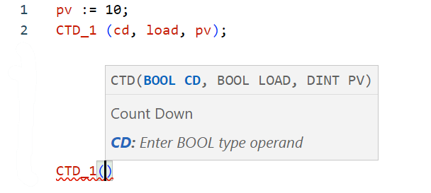 CTD structured text example