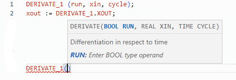 DERIVATE structured text example
