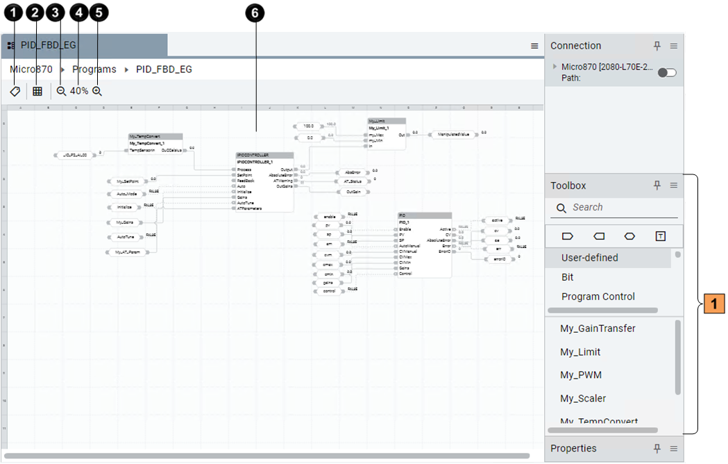 FBD program development environment