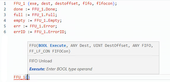 FFU structured text example