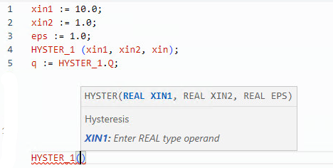 HYSTER structured text example