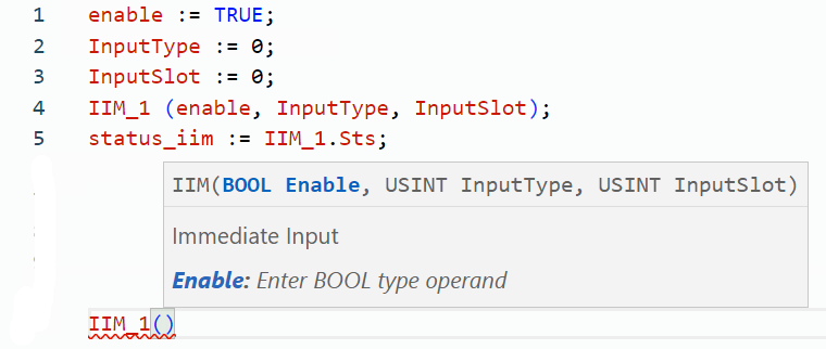 IIM structured text example