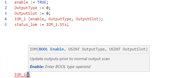 IOM structured text example