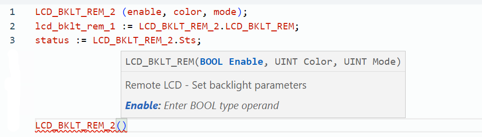 LCD_BKLT_REM structured text example